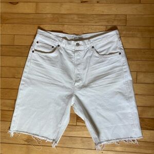 Agolde mid-rise loose 90s shorts in white
